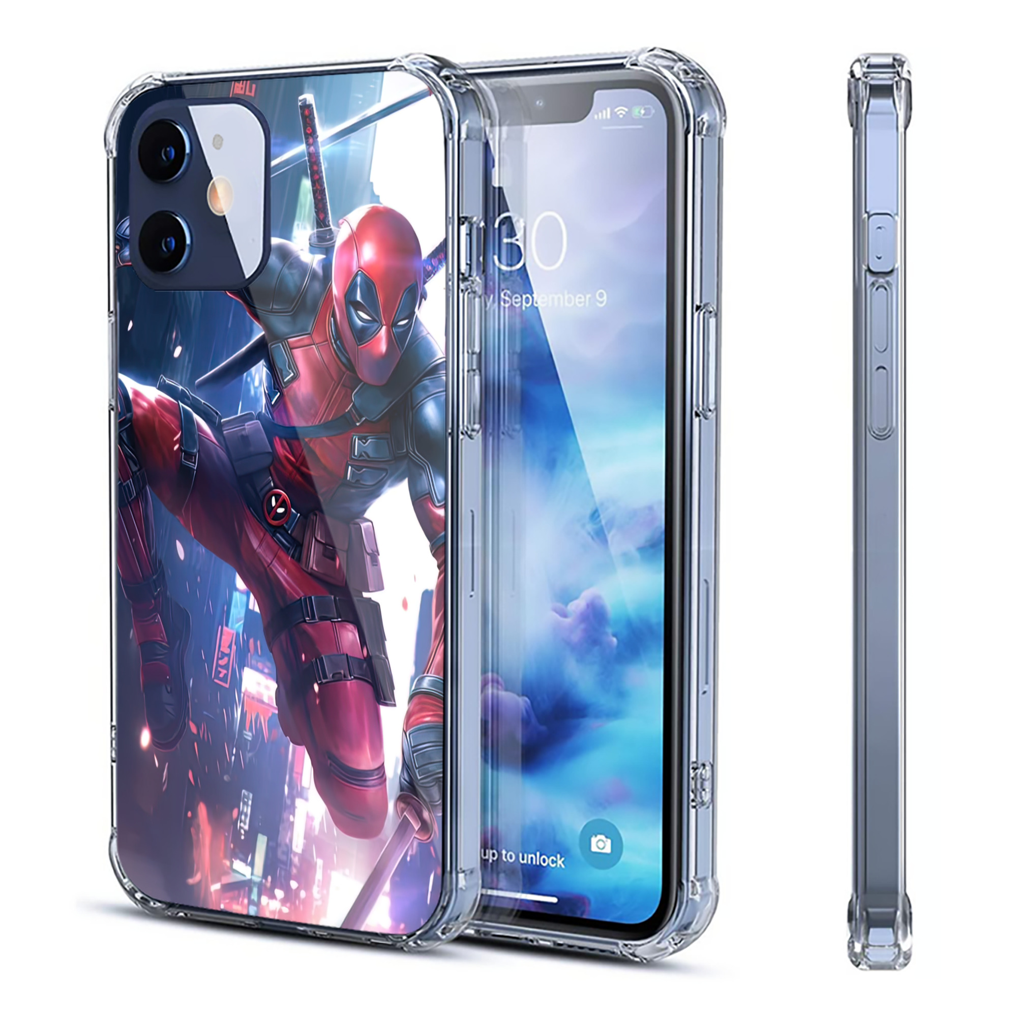 （画像用） Deadpool デッドプール 【iPhone 12シリーズ対応】透明スマホケース（クリアソフトケース）